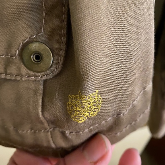 J. Crew light brown jacket with tie Womens Sz M - Picture 6 of 7